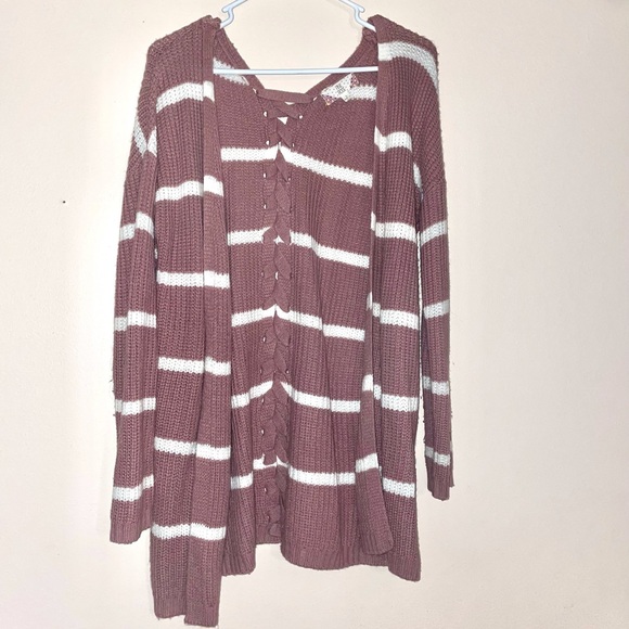 Pink Rose Sweaters - 🏷️ 3/$15 SALE Mauve Pink knitted Cardigan
